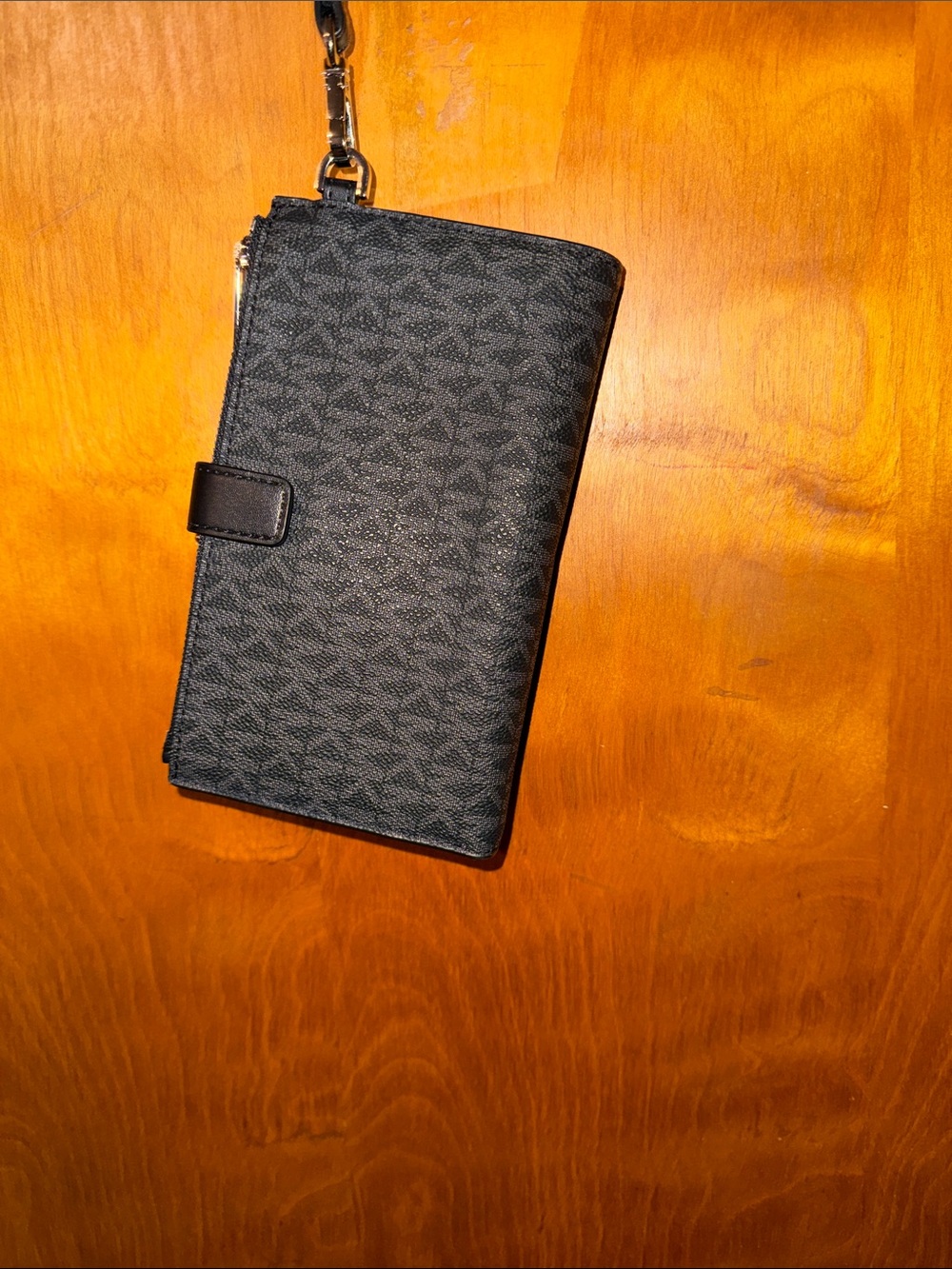 Michael Kors Black Logo Wristlet Clutch - Picture 3 of 3
